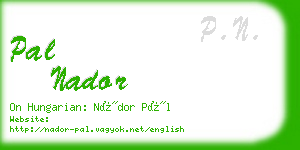 pal nador business card